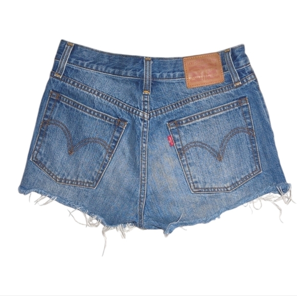 Levi's High Rise Button Fly Cutoff Shorts Size 27 - Picture 7 of 7